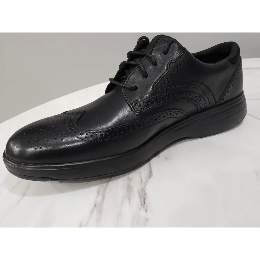 NEW NO BOX -‎ Rockport Men's Noah Black Leather Wingtip Oxfords CJ3197 SIZE 11